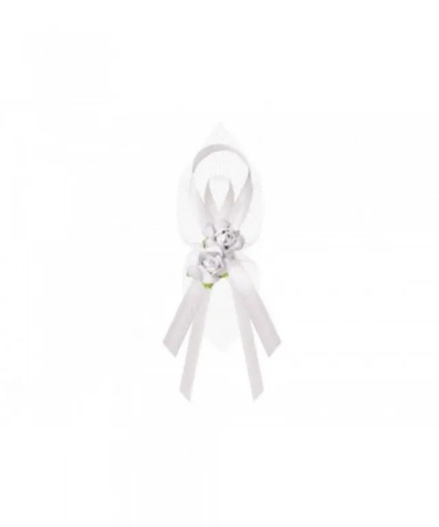 das-kost-mland-dekorationen-ordensband-hochzeit-rosen-wei-11cm-6st image 1