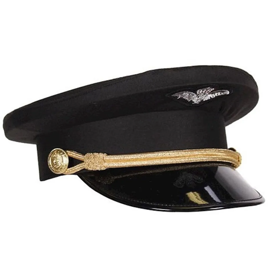 das-kost-mland-pilotenm-tze-deluxe-erwachsene-schwarz-gold image 1