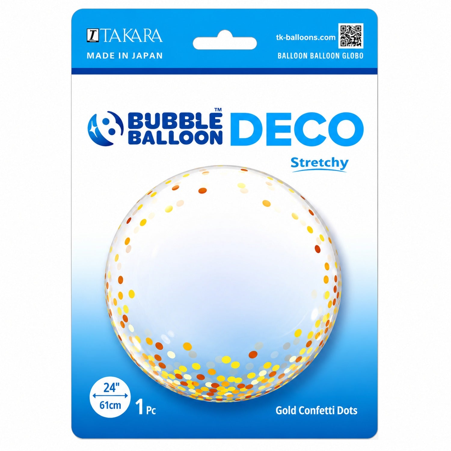 das-kost-mland-dekorationen-bubble-ballon-61cm-gold-dots image 2