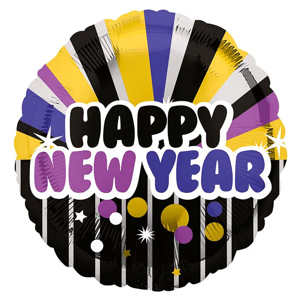 das-kost-mland-happy-new-year-folienballon-45cm-lila-gold image 1