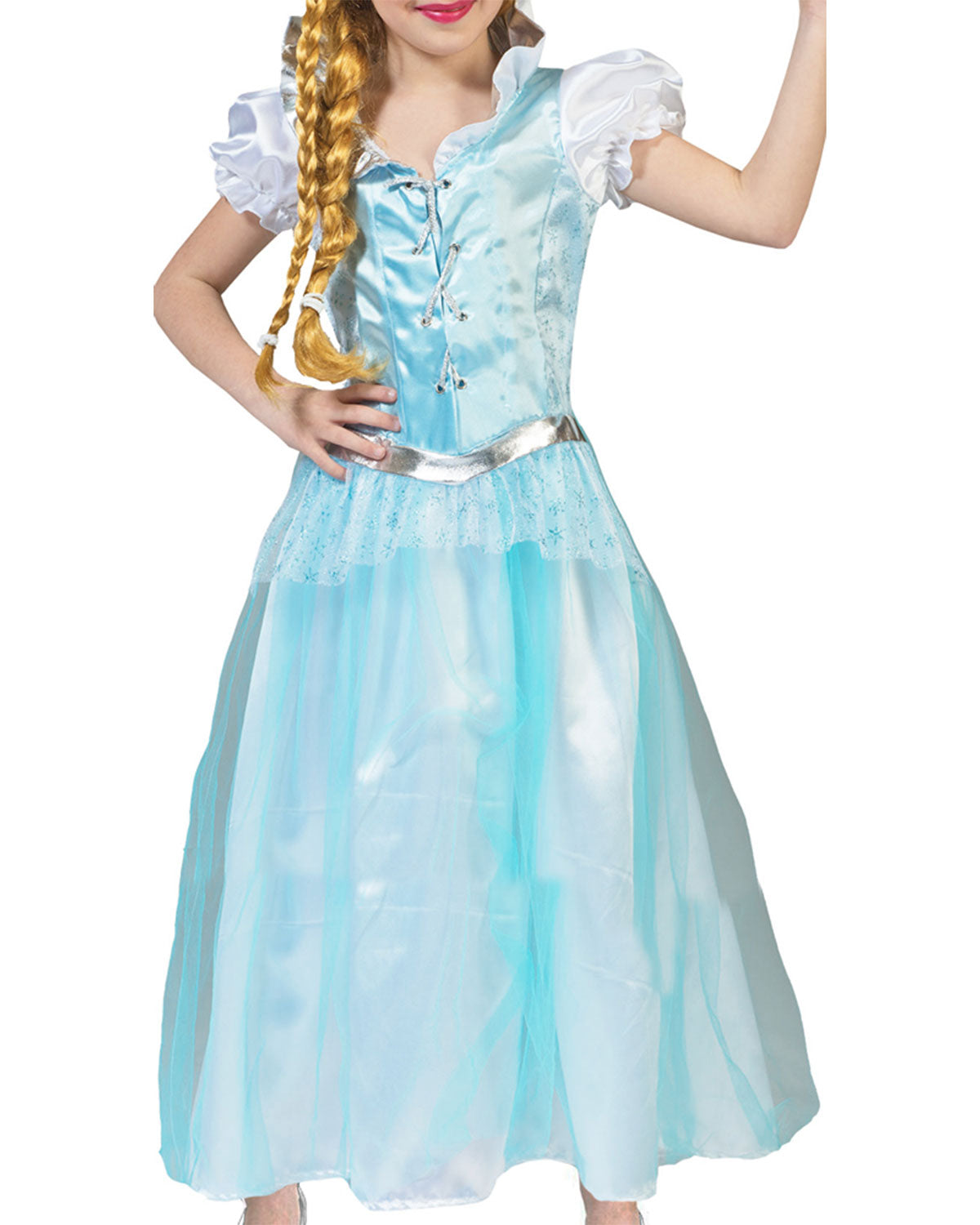 eisprinzessin-elsa-kost-m-kinder-hellblau-gr-104-140 image 2