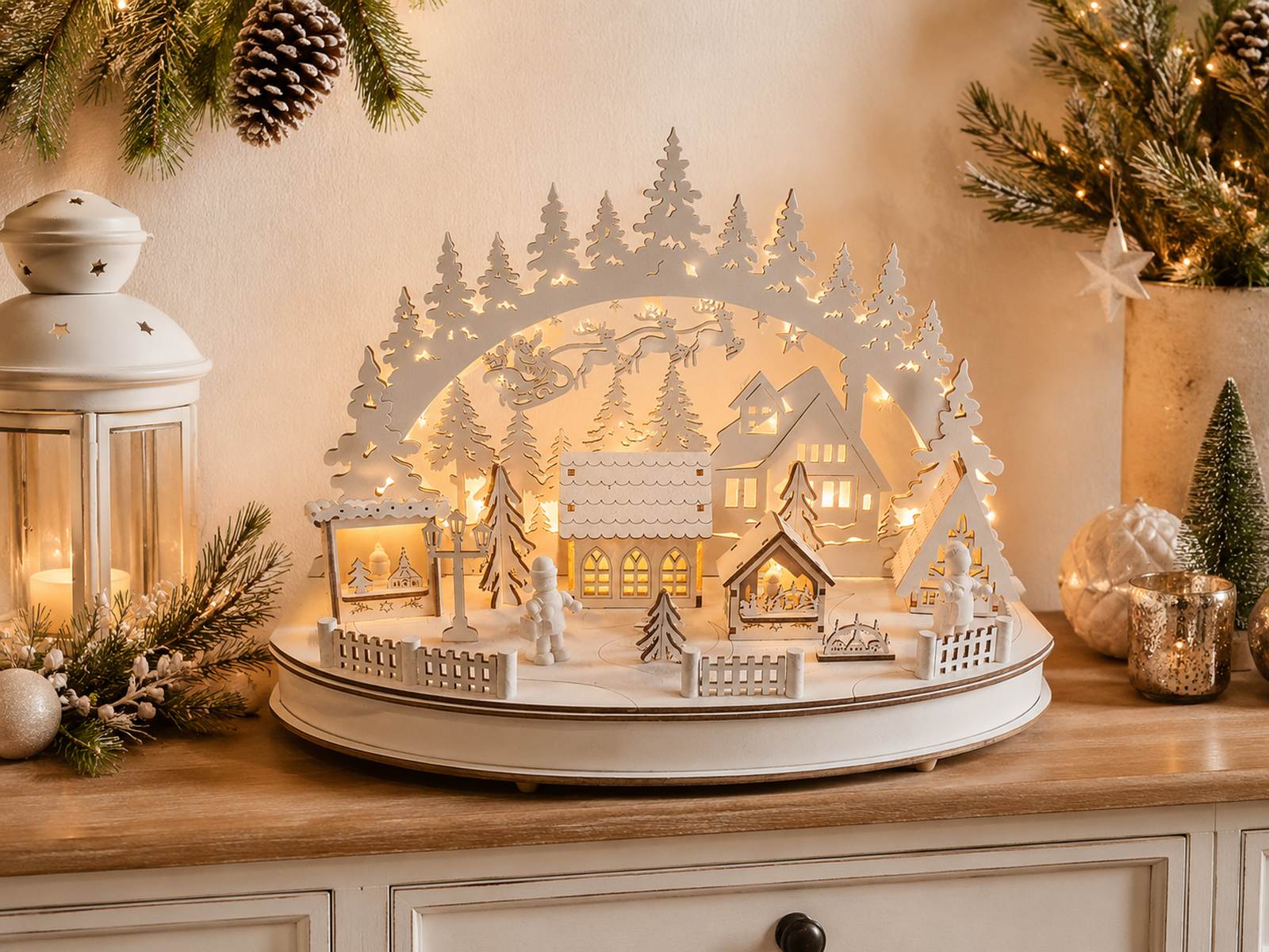 riffelmacher-weihnachtsmarkt-led-schwibbogen-holz-wei-36cm-timer image 3