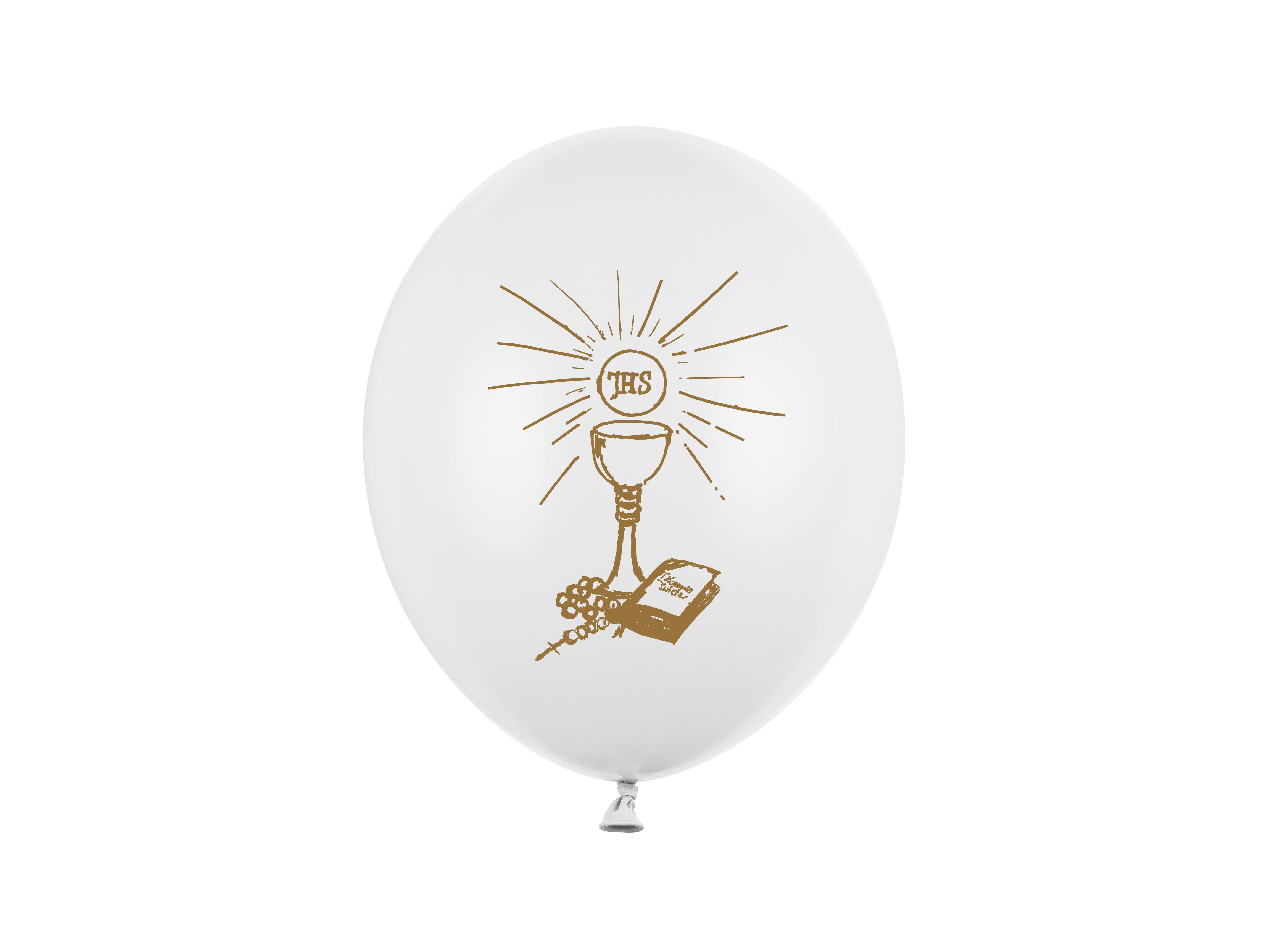 das-kost-mland-kommunion-luftballon-30cm-6stk-wei-gold image 1