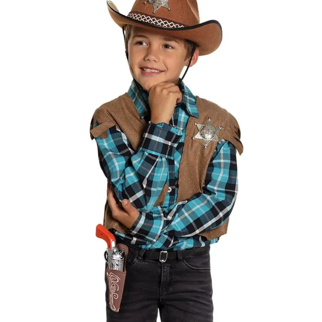 das-kost-mland-cowboy-kost-m-set-3-tlg-kinder-pistole-g-rtel image 1