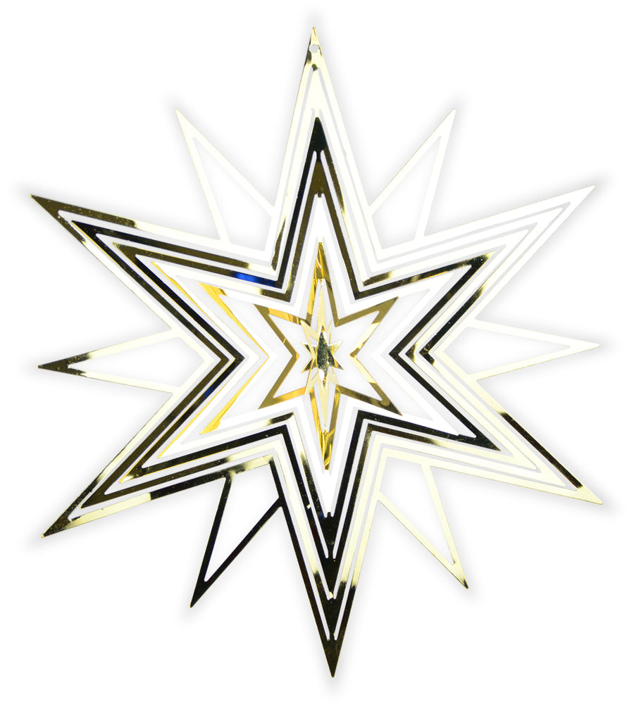 riffelmacher-deko-stern-h-ngen-3d-gold-23cm-metall image 1