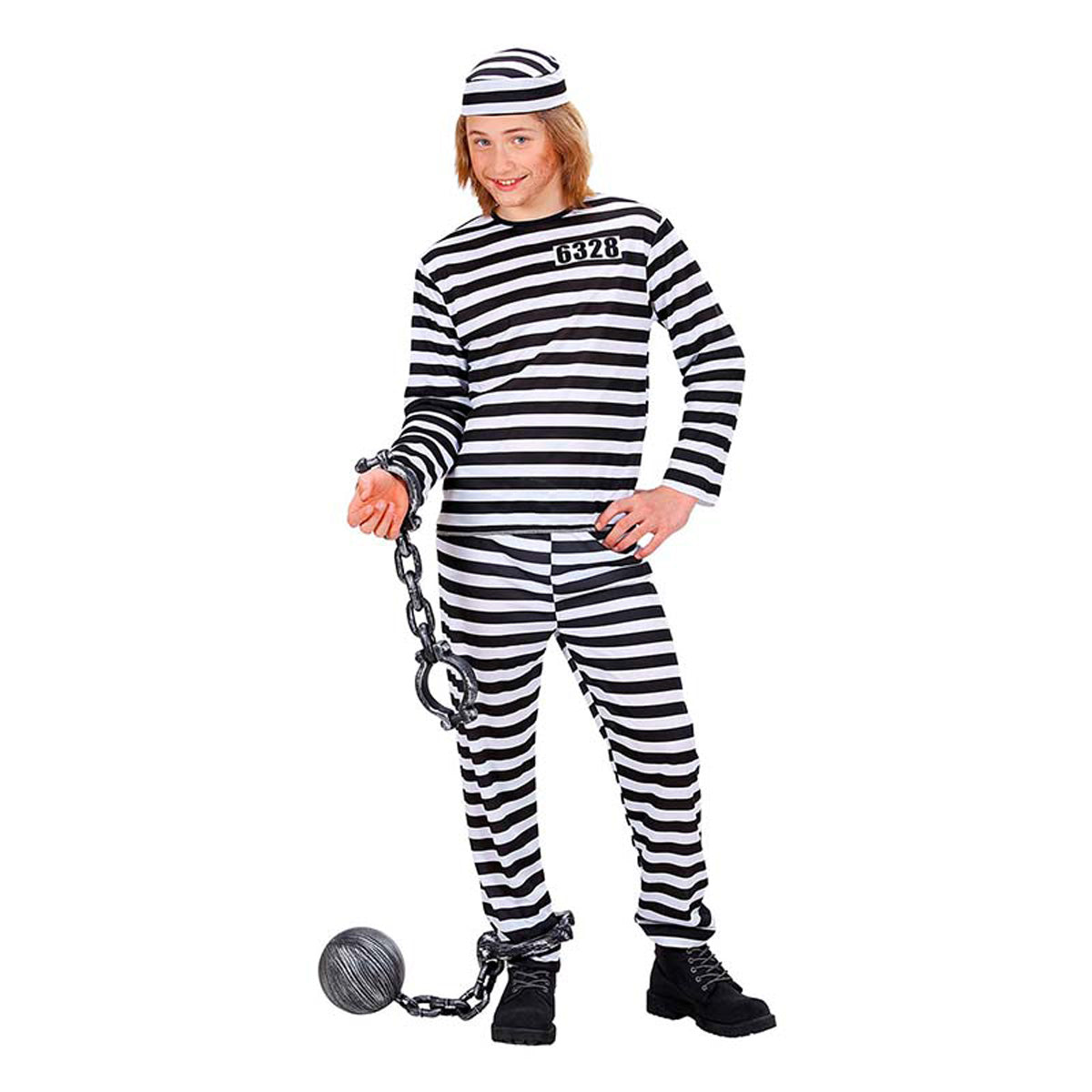 das-kost-mland-kid-str-fling-kost-m-schwarz-wei-gr-128-fasching image 2