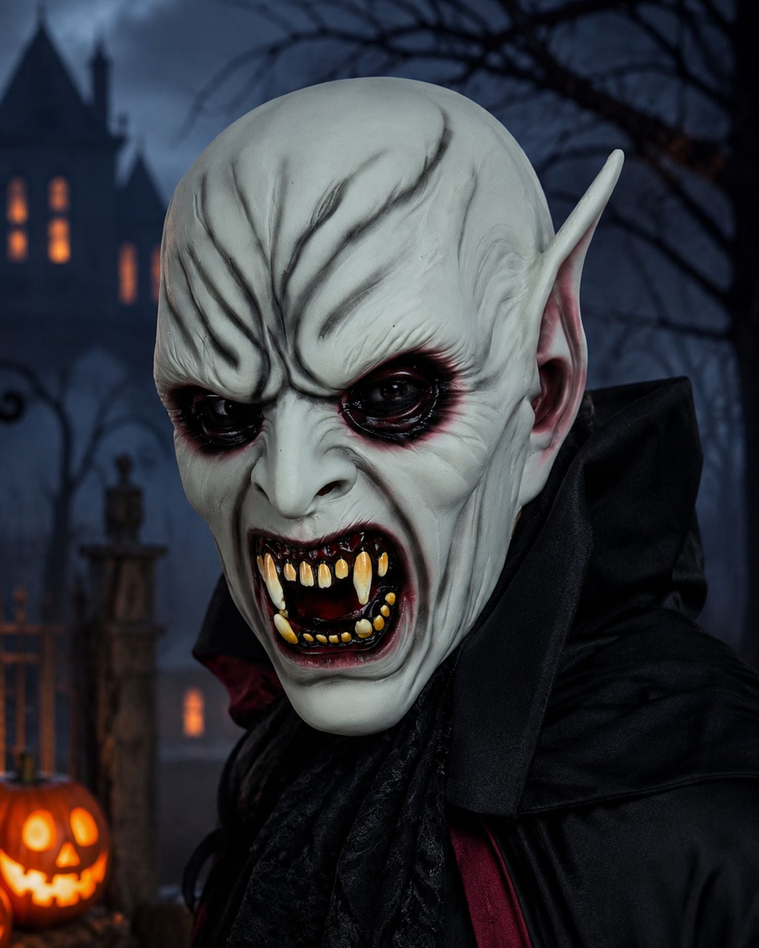halloween-latexmaske-creepy-vampire-grau-vollkopfmaske image 3