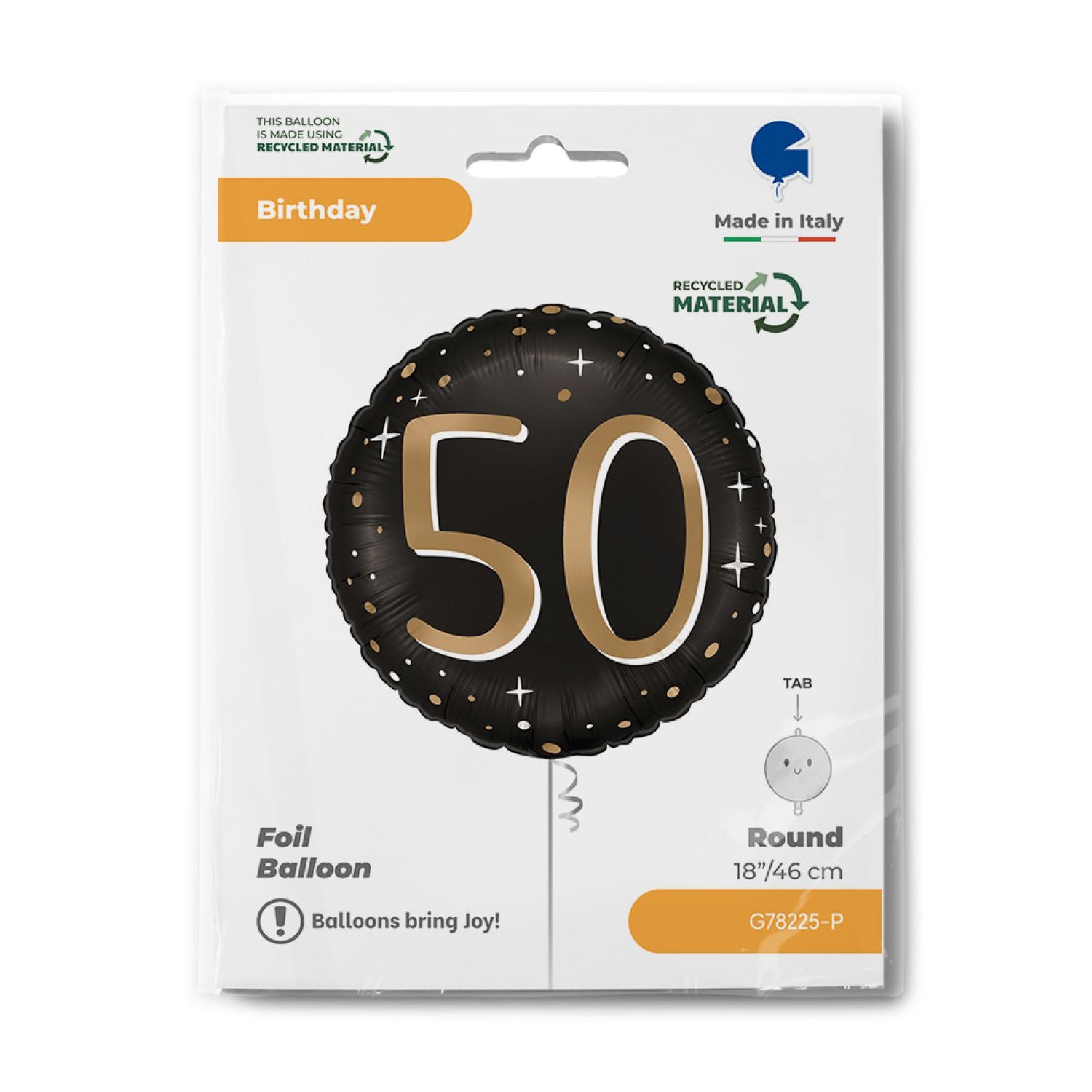 das-kost-mland-folienballon-sparkling-black-46cm-50 image 2