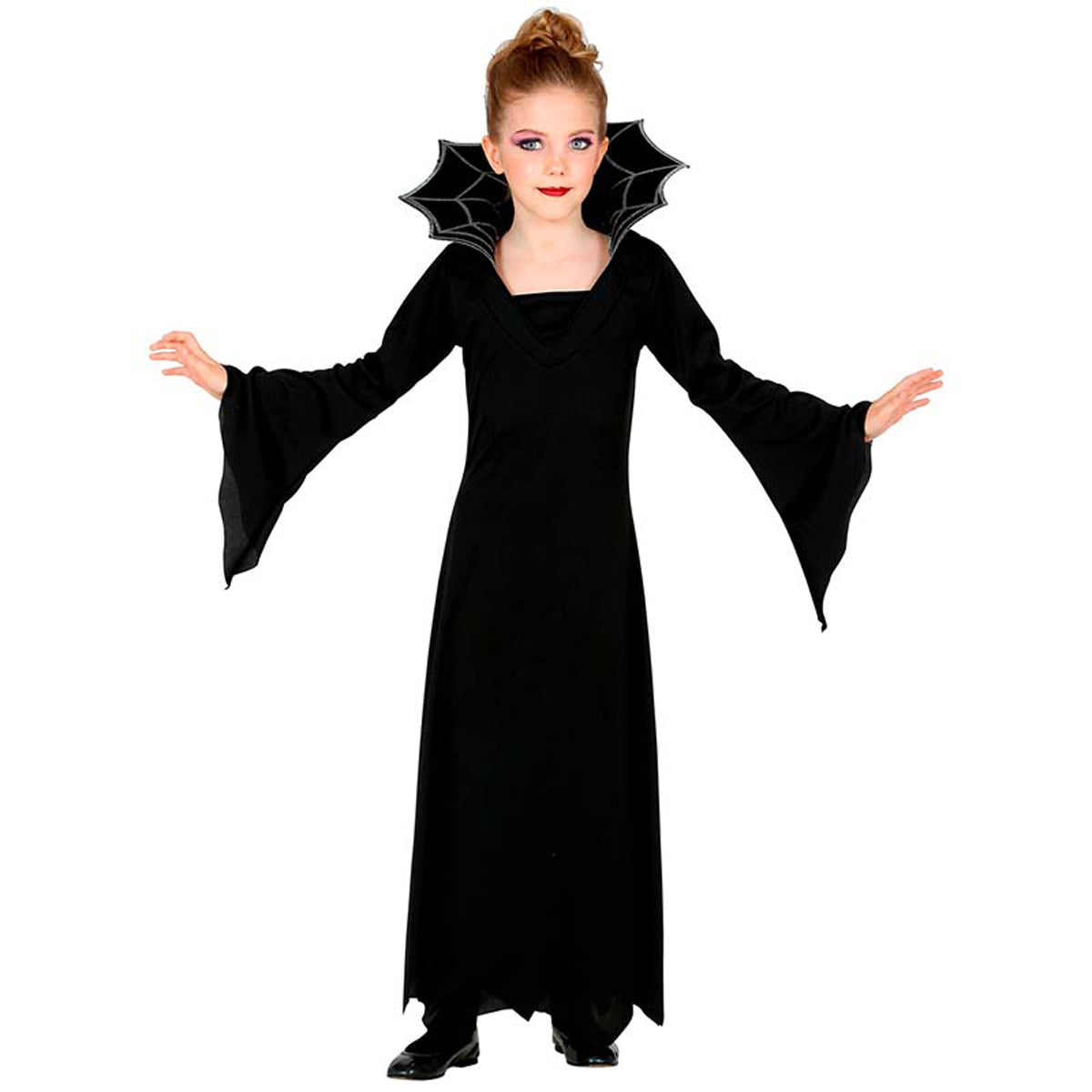 das-kost-mland-m-dchen-kid-vampirin-kost-m-kleid-schwarz-128 image 1