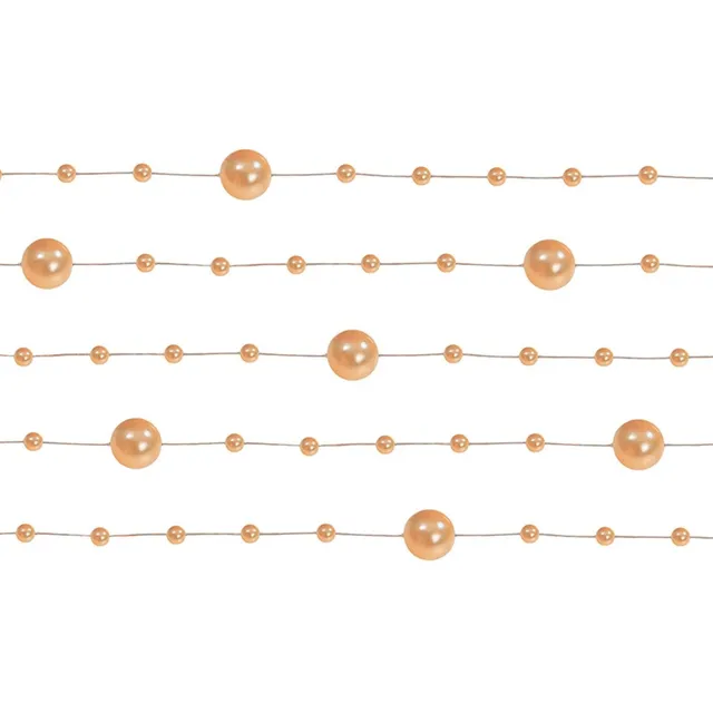 perlengirlande-orange-1-3-m-perlenkette-tischdeko-party image 1