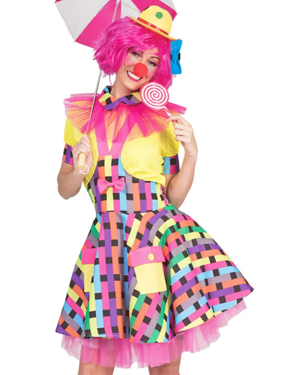 das-kost-mland-damen-clown-kost-m-flicka-zirkus-kleid-36-38 image 1