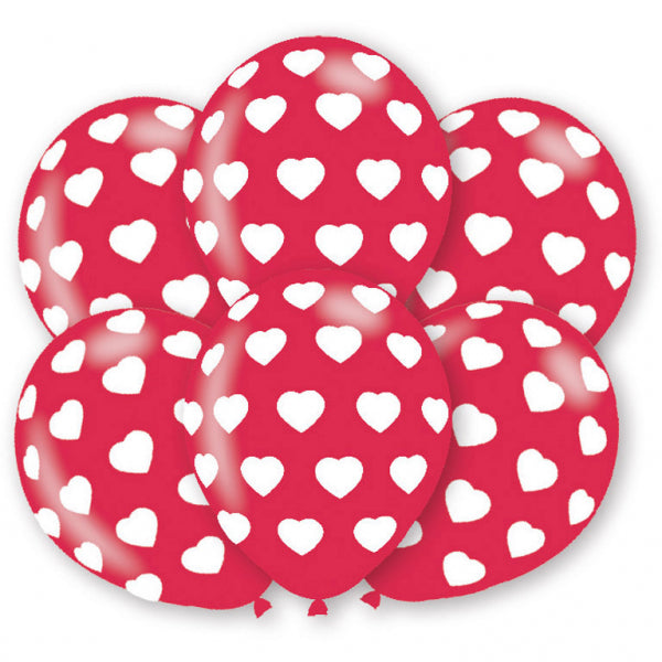 das-kost-mland-herzen-luftballons-27-5cm-rot-wei-6-st-ck-latex image 2