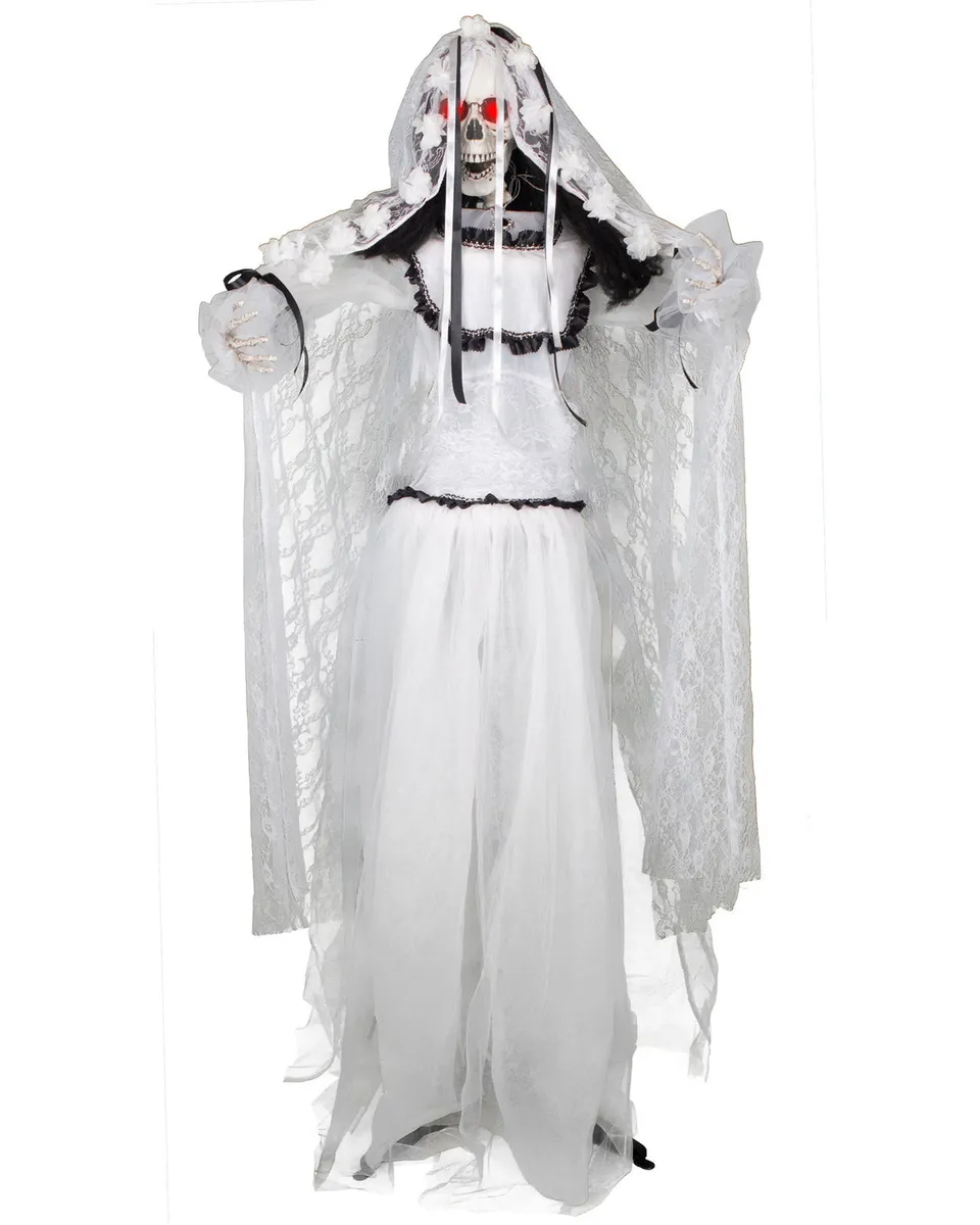 das-kost-mland-dekorationen-zombiebraut-geisterfigur-169cm-mit-licht-ton image 1