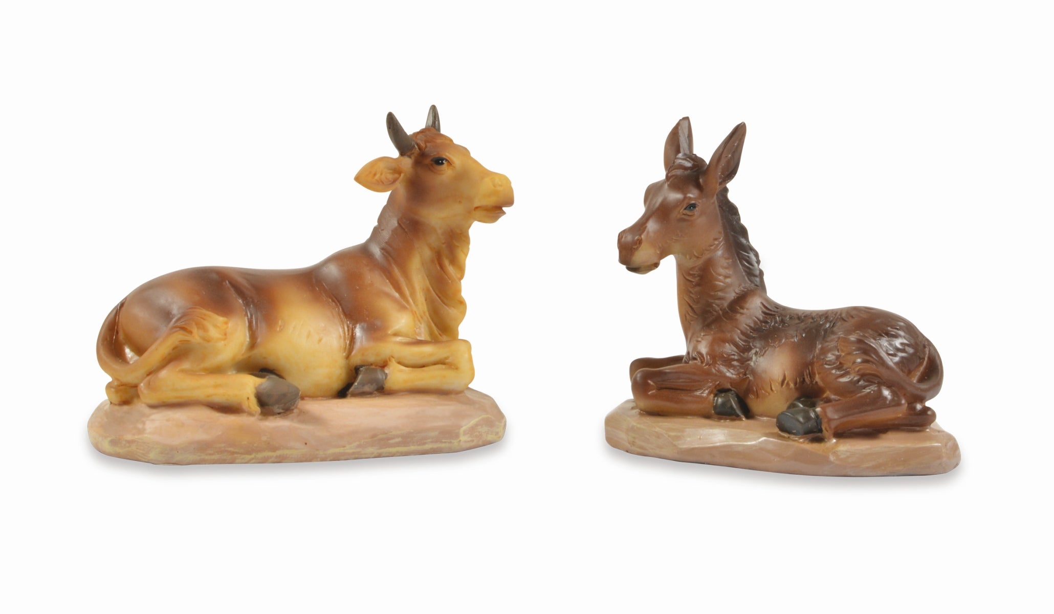 riffelmacher-dekorationen-krippentiere-ochs-esel-9-10cm-2er-set image 1