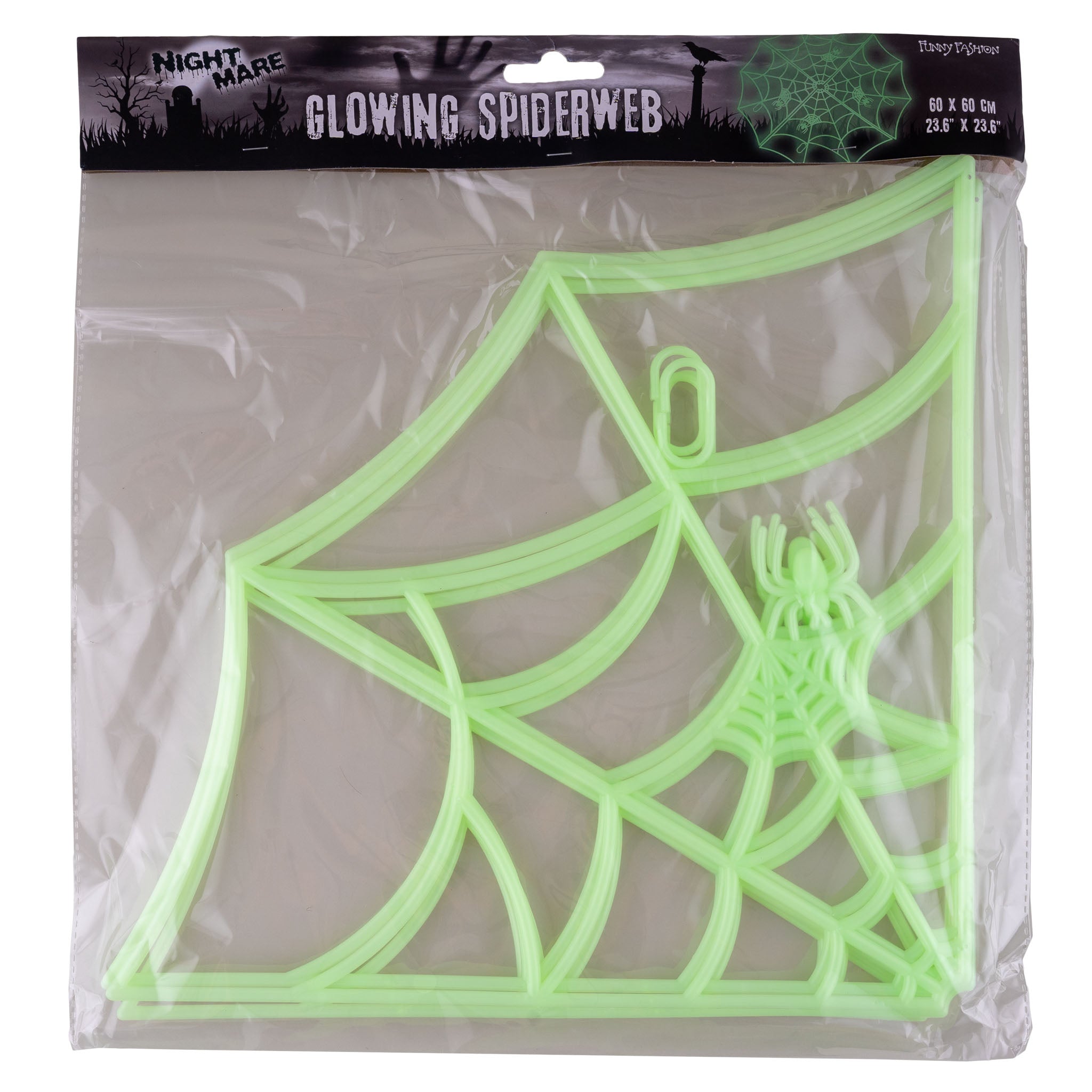 das-kost-mland-leuchtende-spinnenweben-glow-in-the-dark-deko-gr-n-60-cm image 2