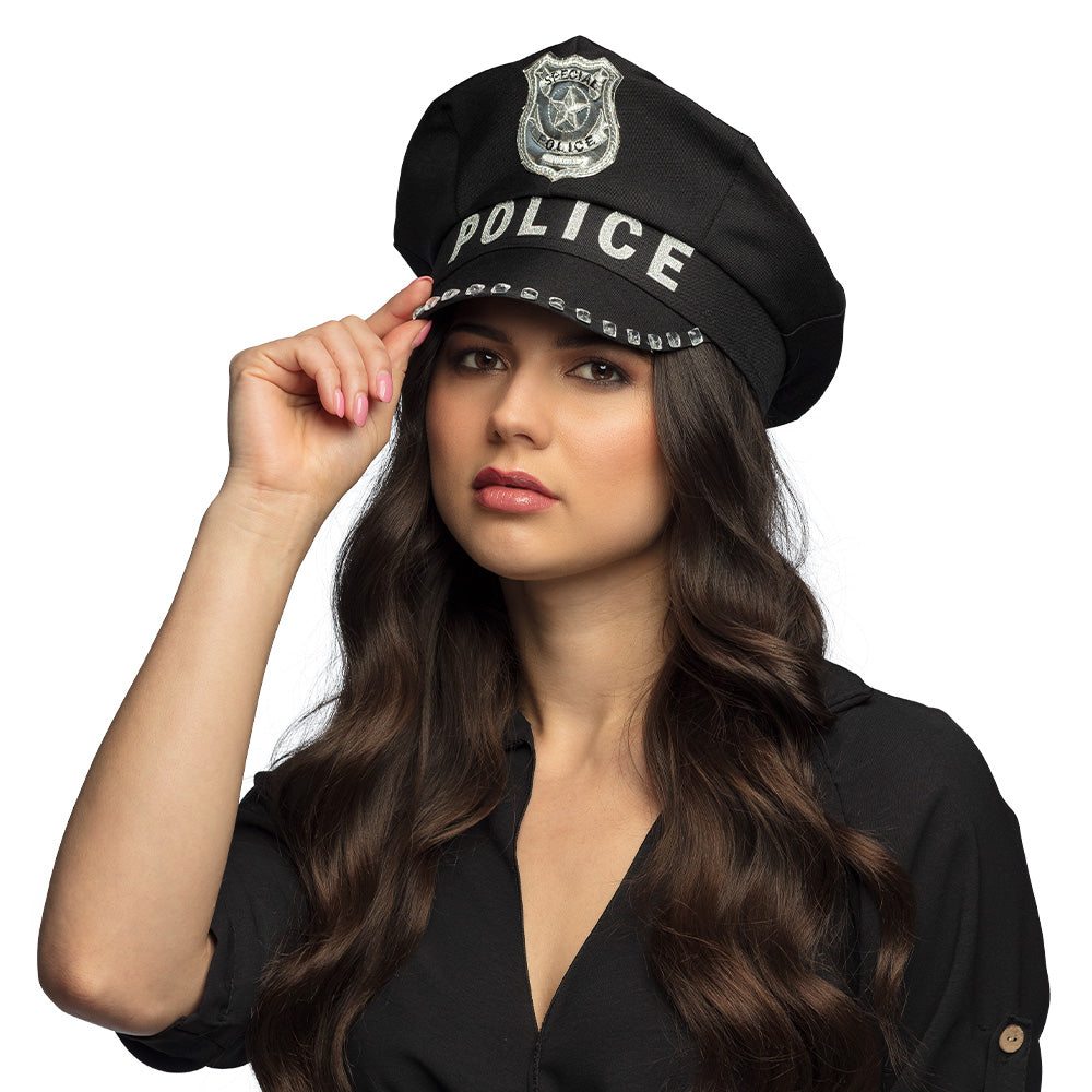 polizei-m-tze-police-chief-schwarz-polizist-kost-m-zubeh-r image 2