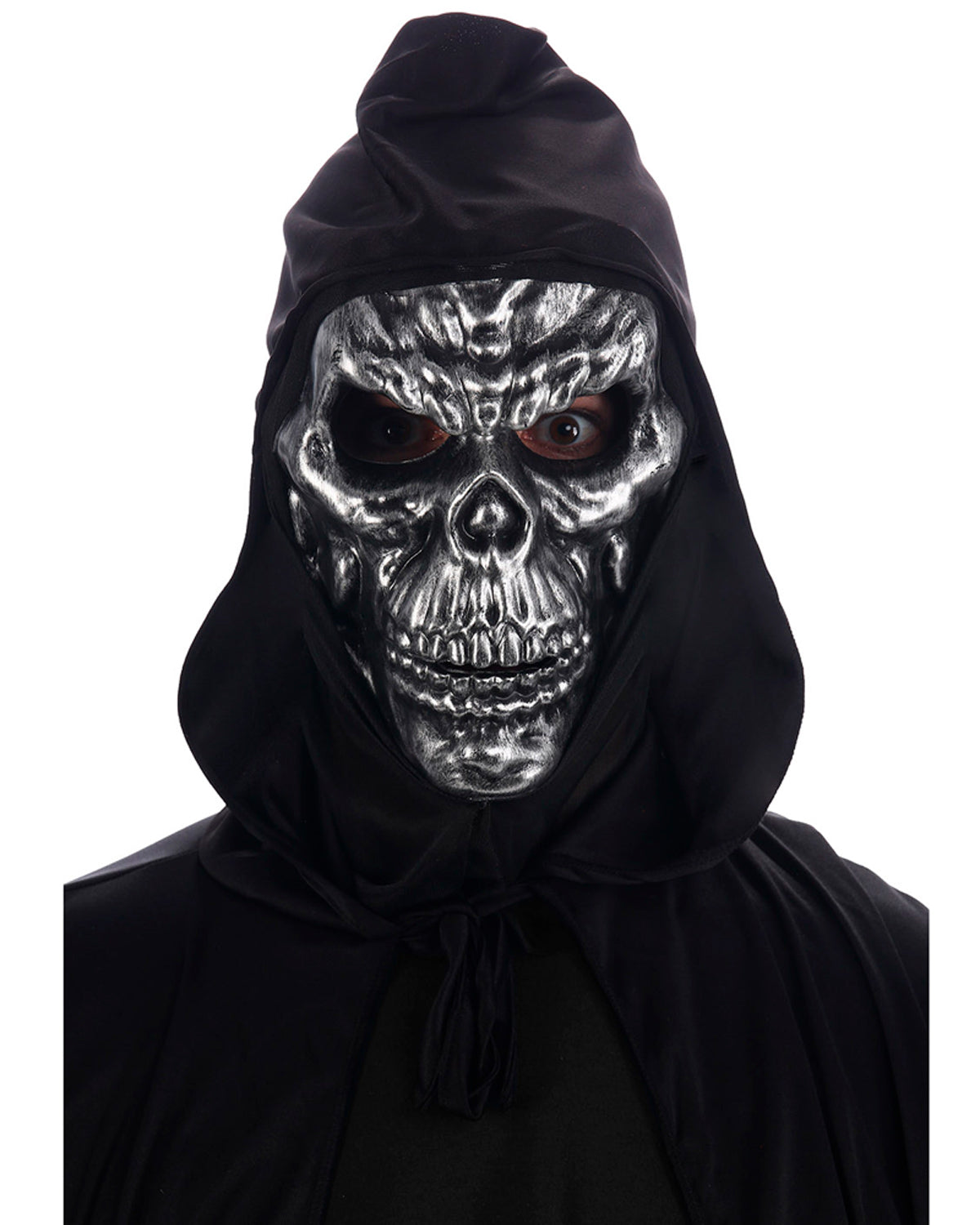das-kost-mland-accessoires-halloween-maske-totenkopf-kapuze-silber image 1