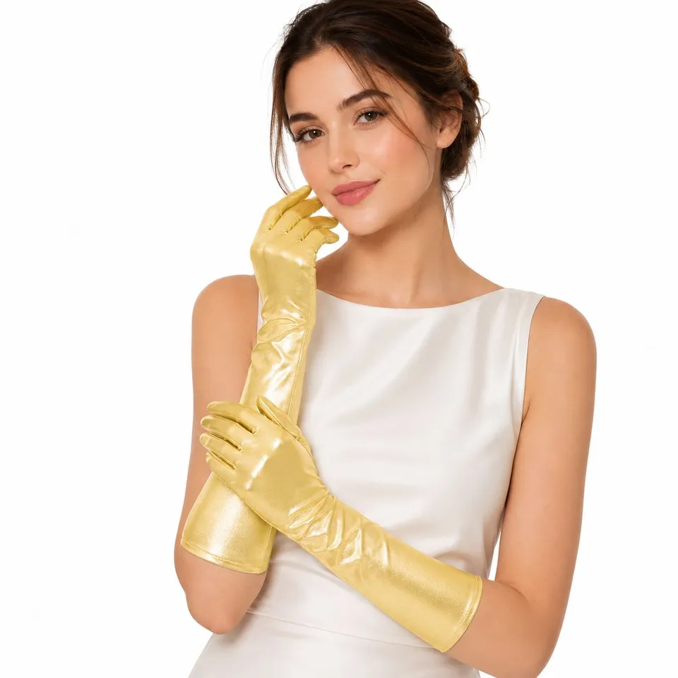 das-kost-mland-shine-handschuhe-40cm-gold-glitzernd-damen image 1