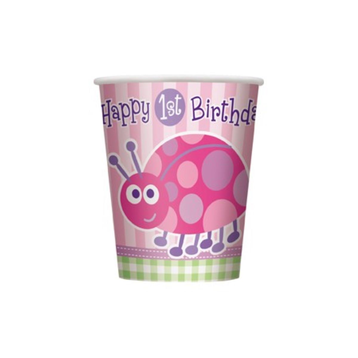 das-kost-mland-deko-pappbecher-marienk-fer-266ml-8st-partybecher image 1