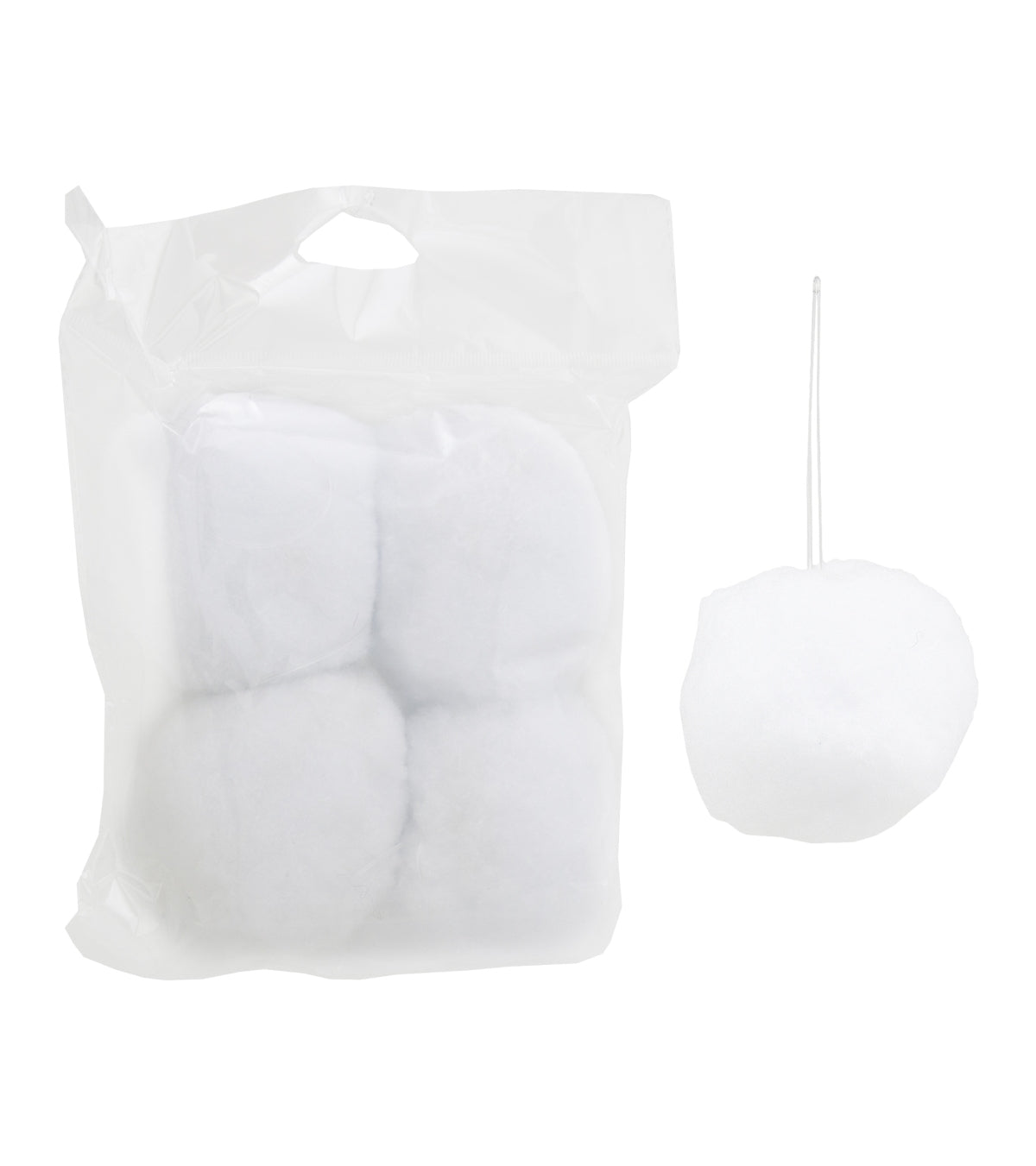 riffelmacher-schneeball-deko-68726-wei-4er-set-9cm-h-ngen image 1