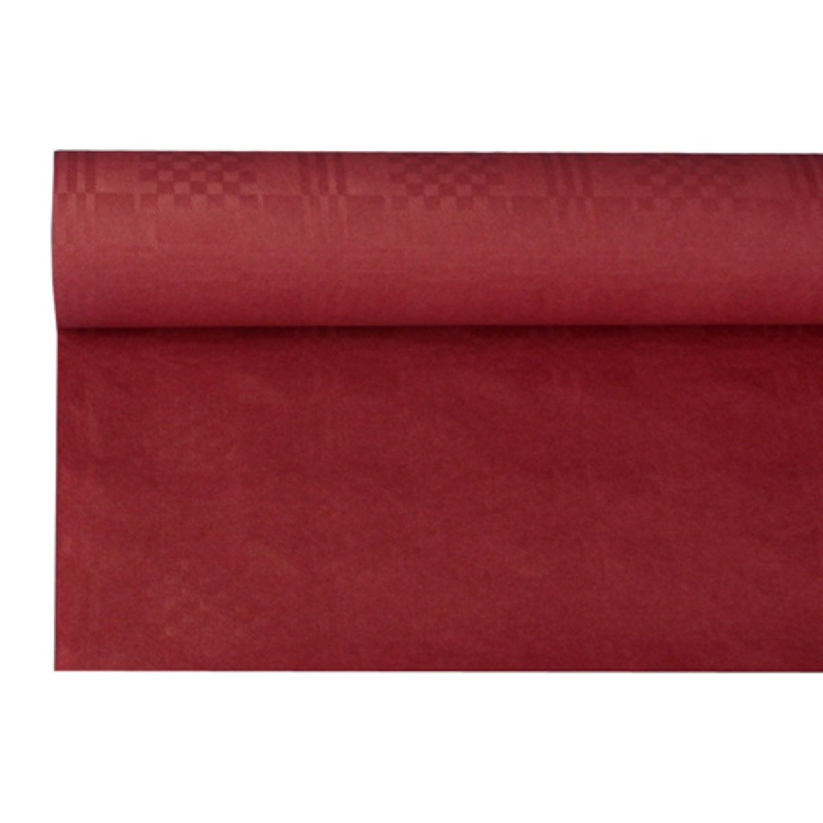 das-kost-mland-tischdecke-papier-damast-8x1-2m-bordeaux-deko image 1