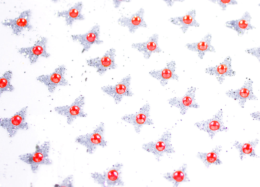 das-kost-mland-accessoires-glitzer-sticker-rot-gesicht-haar image 2