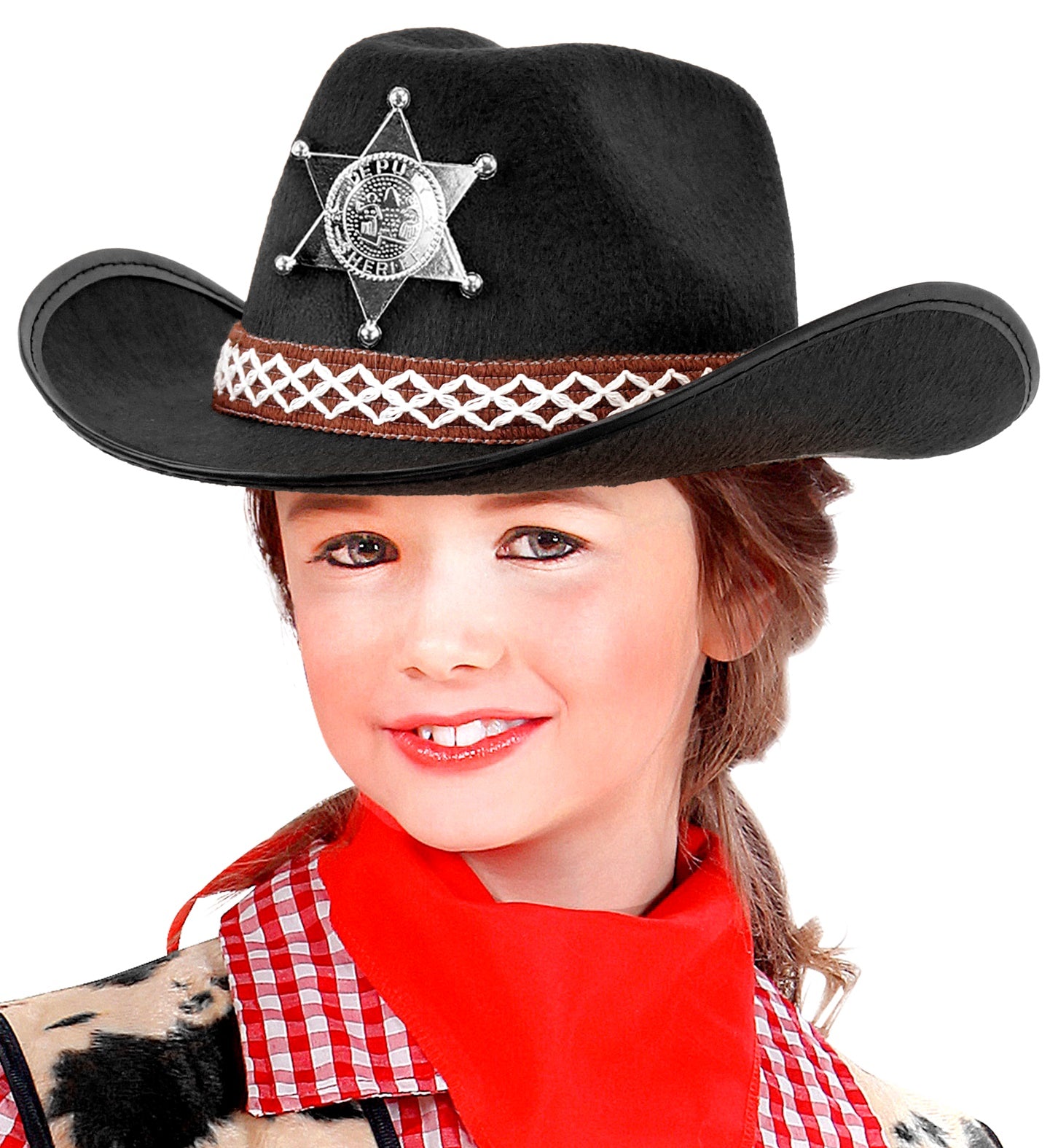 das-kost-mland-cowboyhut-kinder-schwarz-sheriffstern-hut image 4