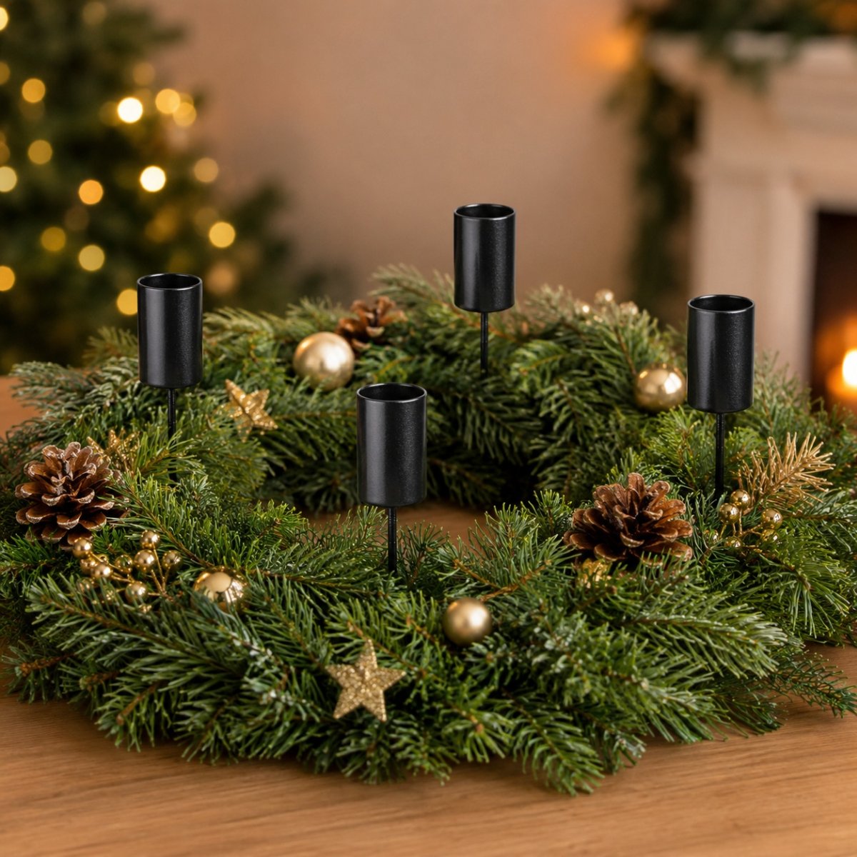 stabkerzenhalter-adventskranz-schwarz-23mm-4-st-ck-10862 image 3