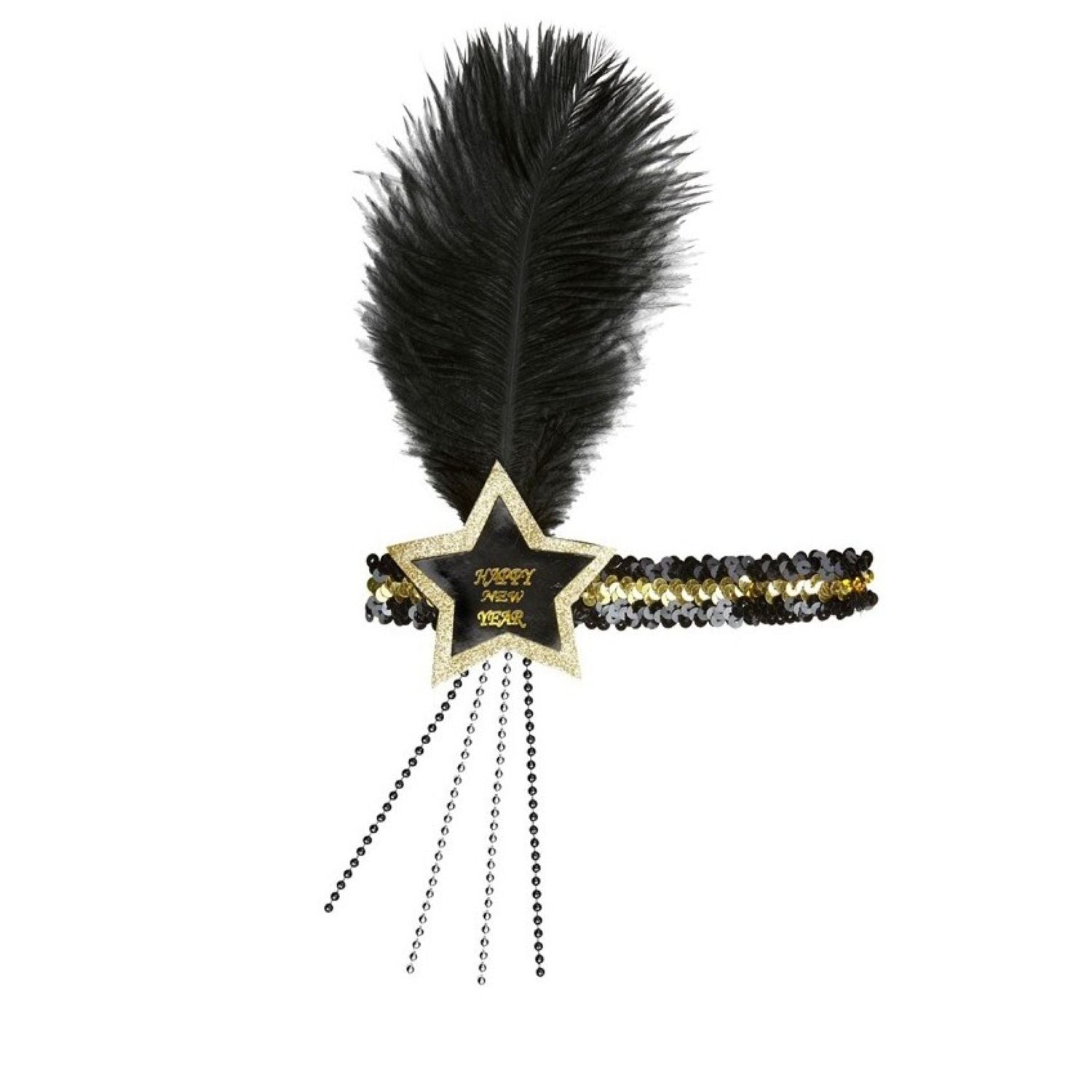 charleston-stirnband-happy-new-year-gold-feder-silvester image 1