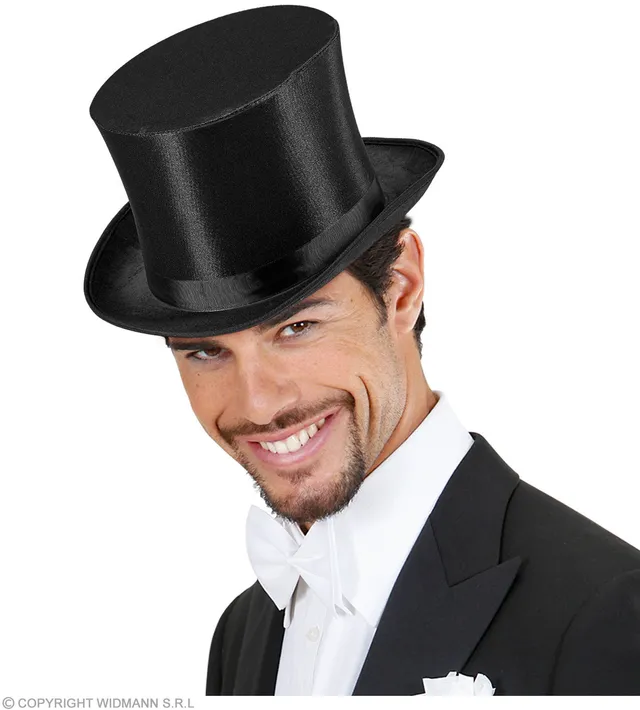 das-kost-mland-accessoires-zylinder-satin-schwarz-theater-hut image 1