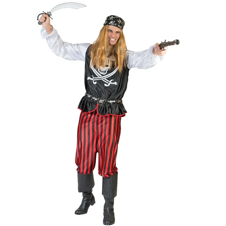 das-kost-mland-pirat-bill-kost-m-herren-schwarz-rot image 1