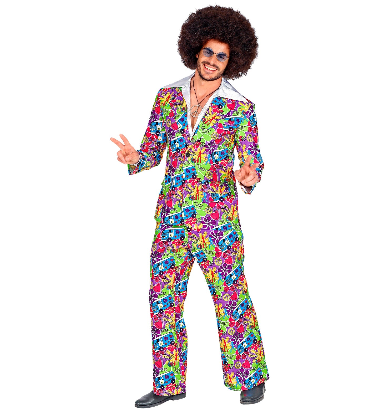 das-kost-mland-groovy-hippie-anzug-herren-bunt-gr-l image 2