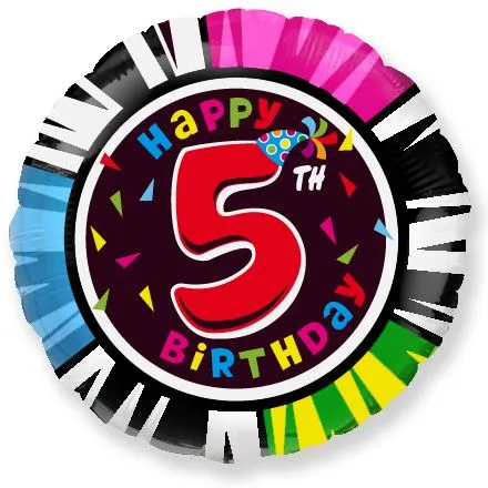 folienballon-happy-birthday-zahl-5-45cm-18-geburtstagsdeko image 1