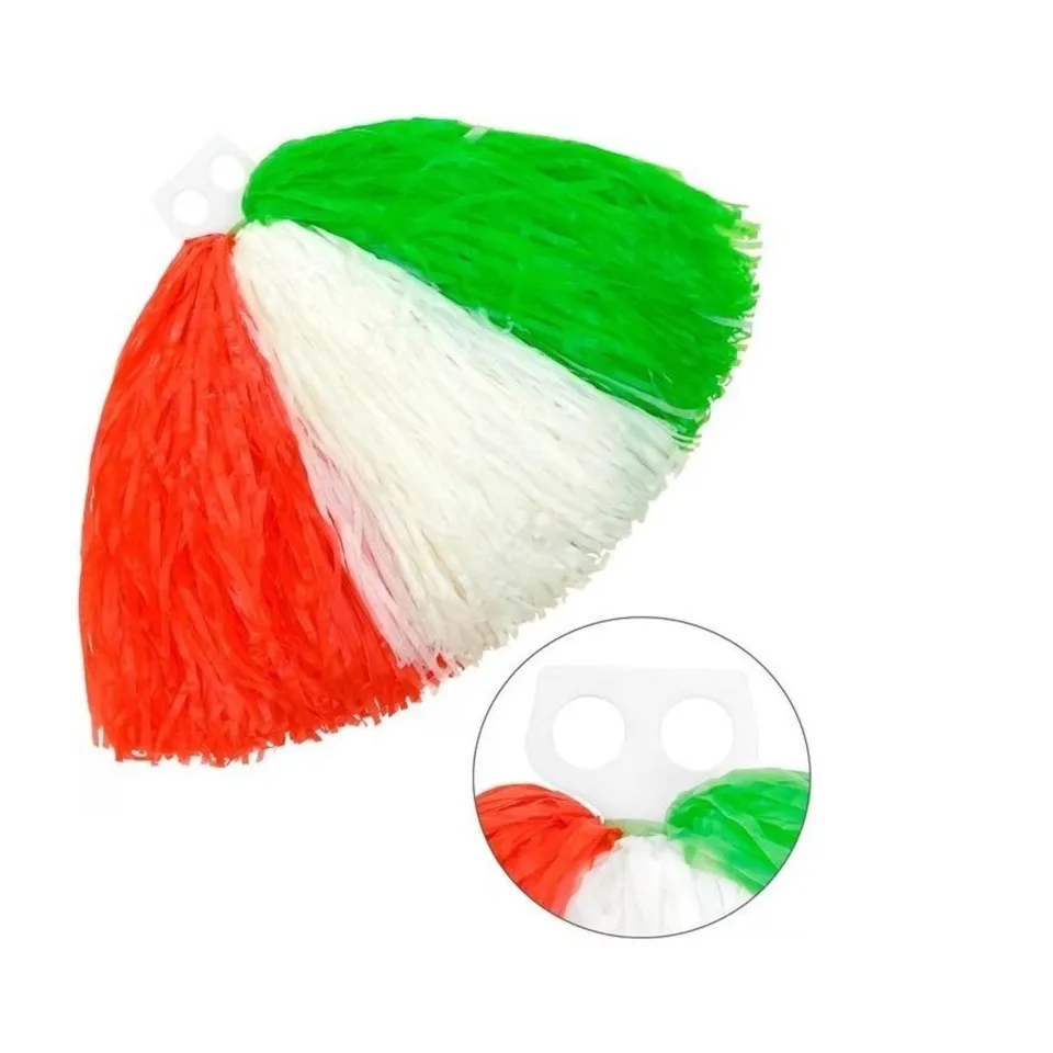 das-kost-mland-pom-pom-italien-cheerleading-gr-n-wei-rot image 1