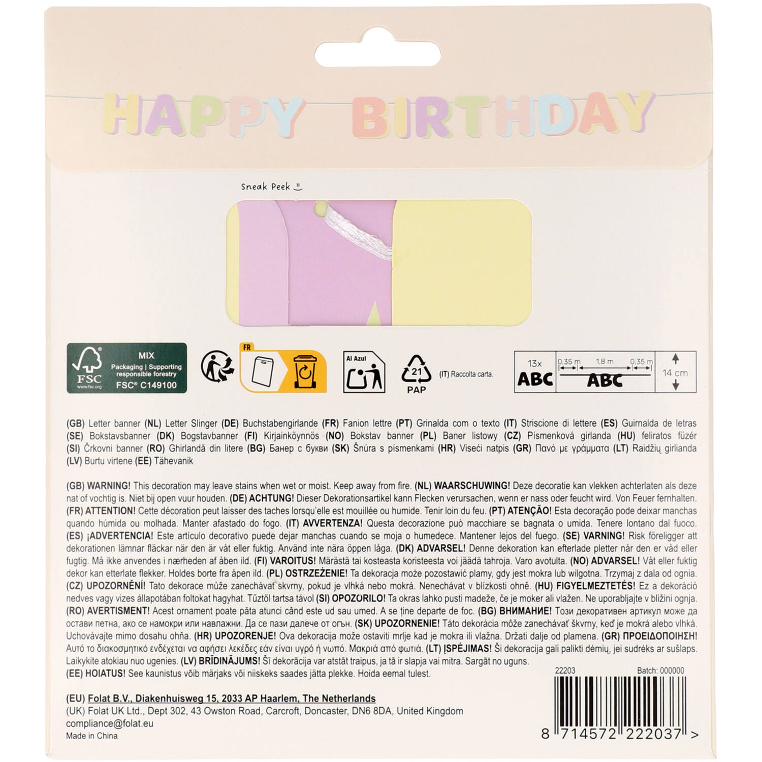 das-kost-mland-dreamy-pastels-happy-birthday-girlande-1-8m image 3