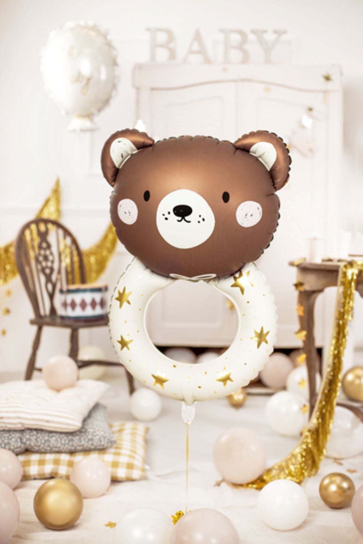 das-kost-mland-dekorationen-folienballon-teddyb-r-rassel-61x88cm image 3