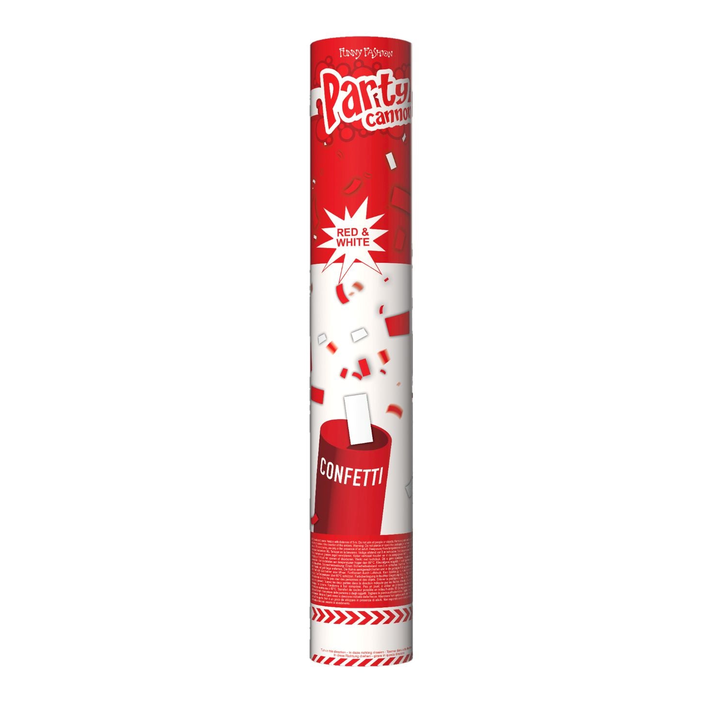 das-kost-mland-konfettishooter-60-cm-rot-wei-papier image 1