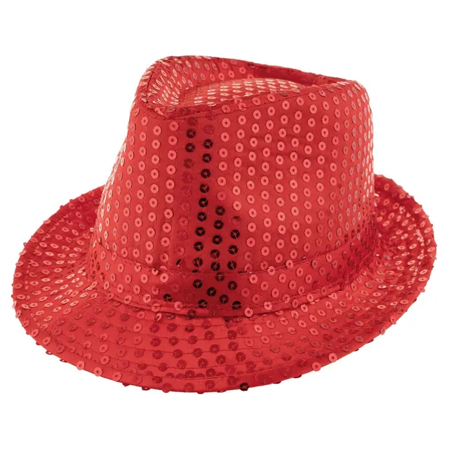 das-kost-mland-popstar-hut-pailletten-rot-glitzerhut image 1