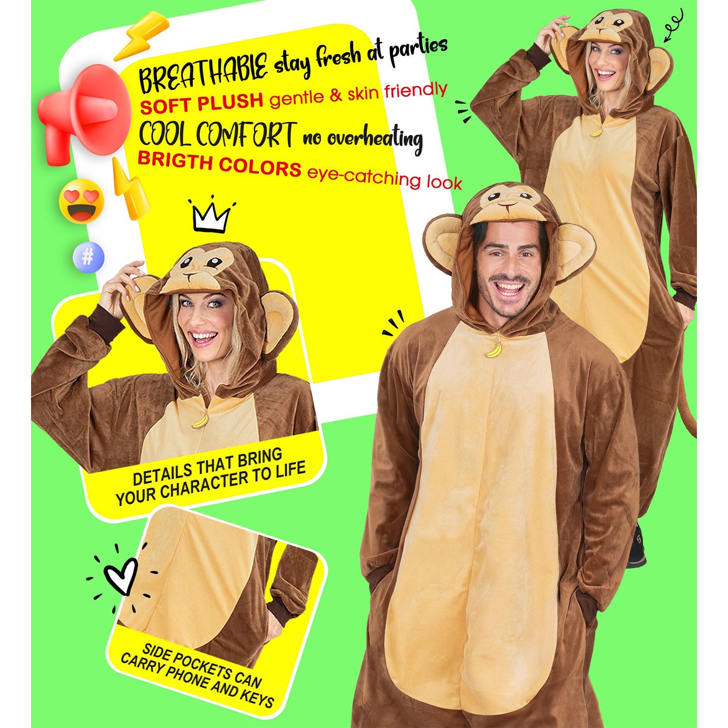 das-kost-mland-affe-tierkost-m-overall-pl-sch-gr-l-xl image 8