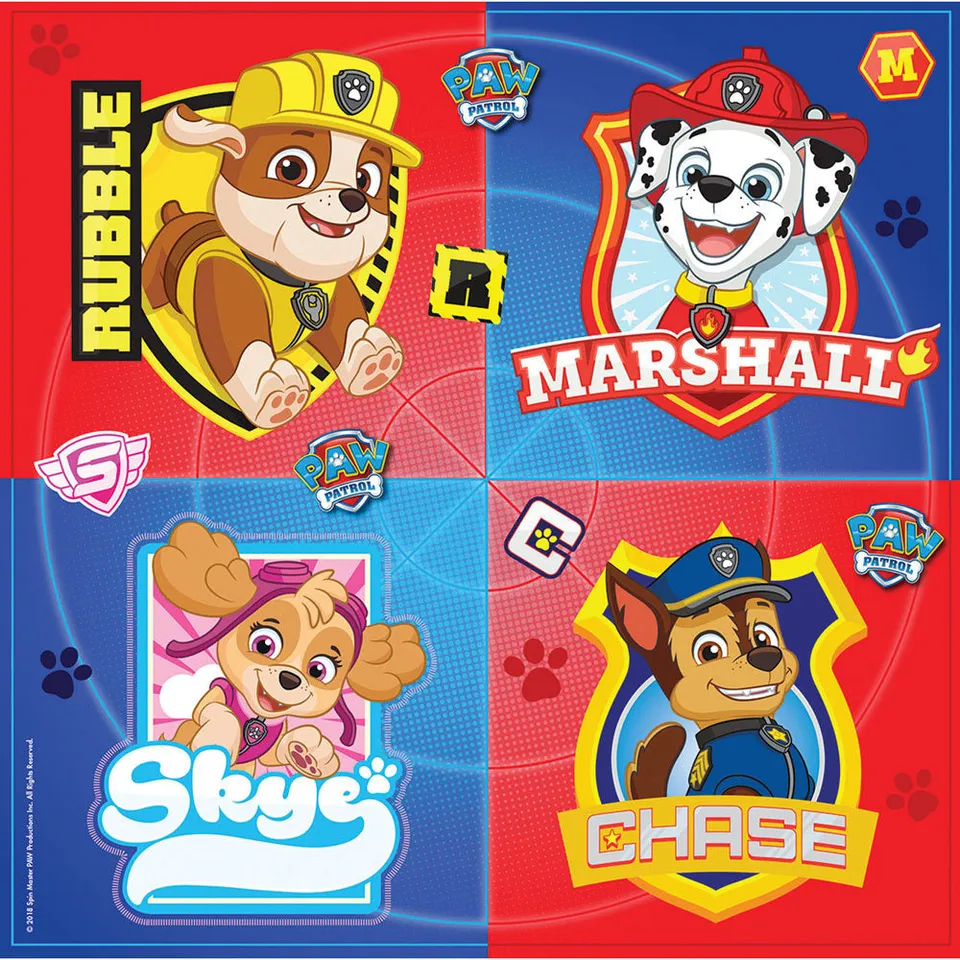 das-kost-mland-paw-patrol-servietten-16-stk-33x33-cm image 1