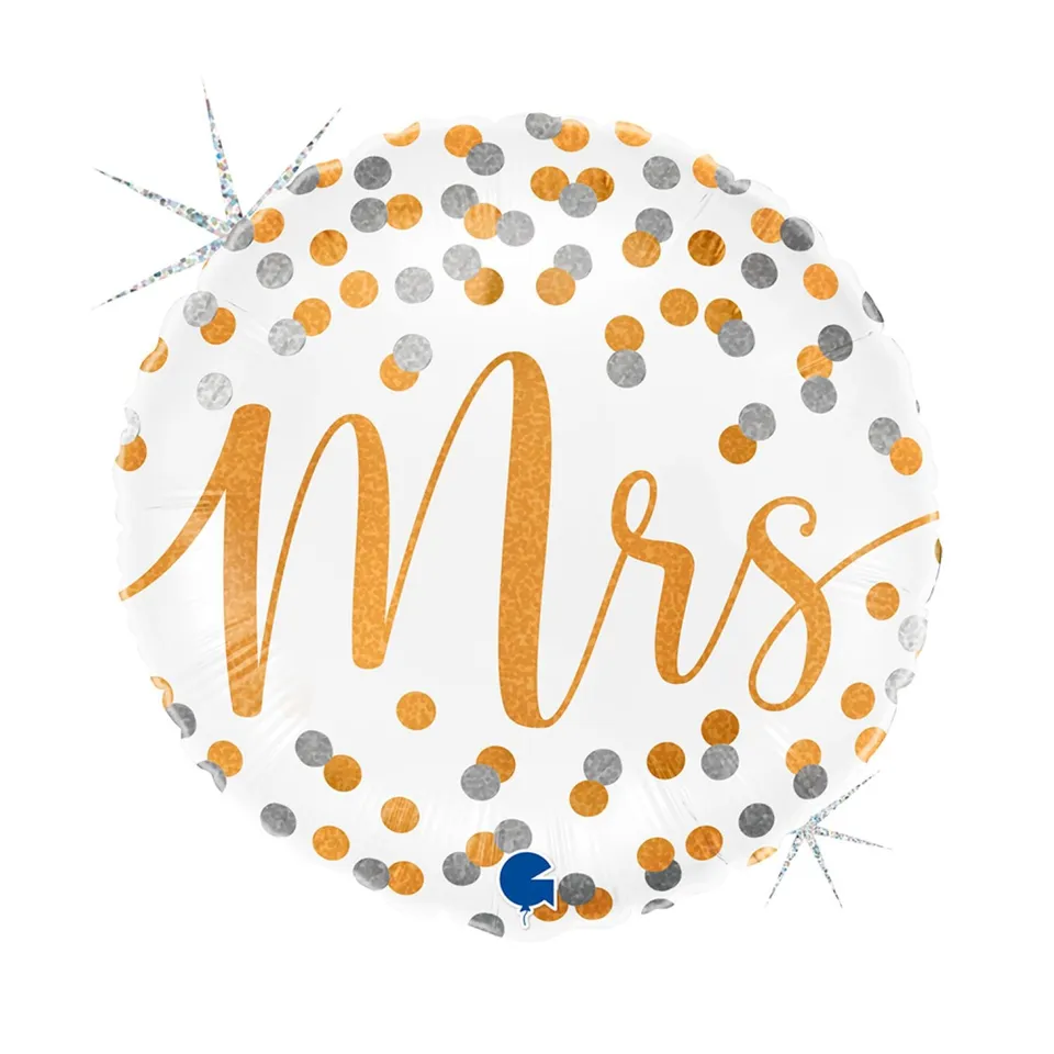 das-kost-mland-mrs-folienballon-46cm-konfetti-holo-deko image 1
