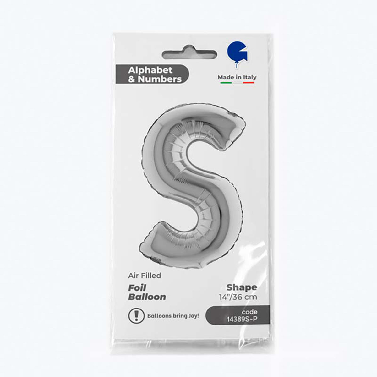 das-kost-mland-buchstabe-s-folienballon-36cm-silber-luft image 2