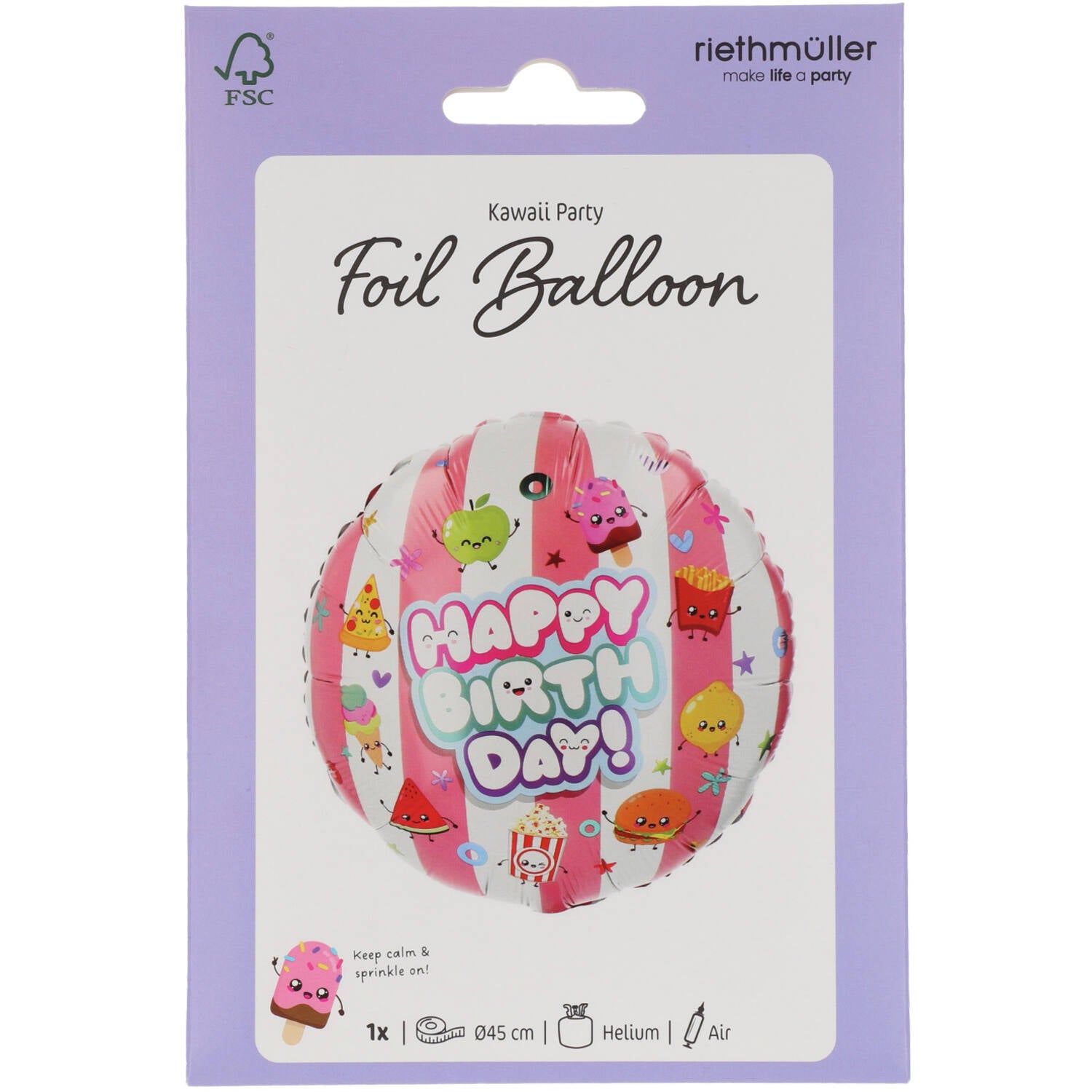 das-kost-mland-kawaii-party-folienballon-45cm-bunt image 2
