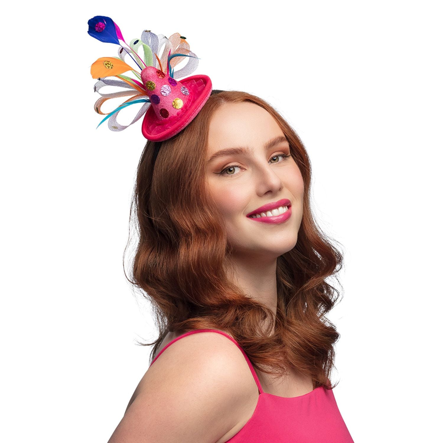 das-kost-mland-giggles-diadem-mini-clownshut-bunt image 3