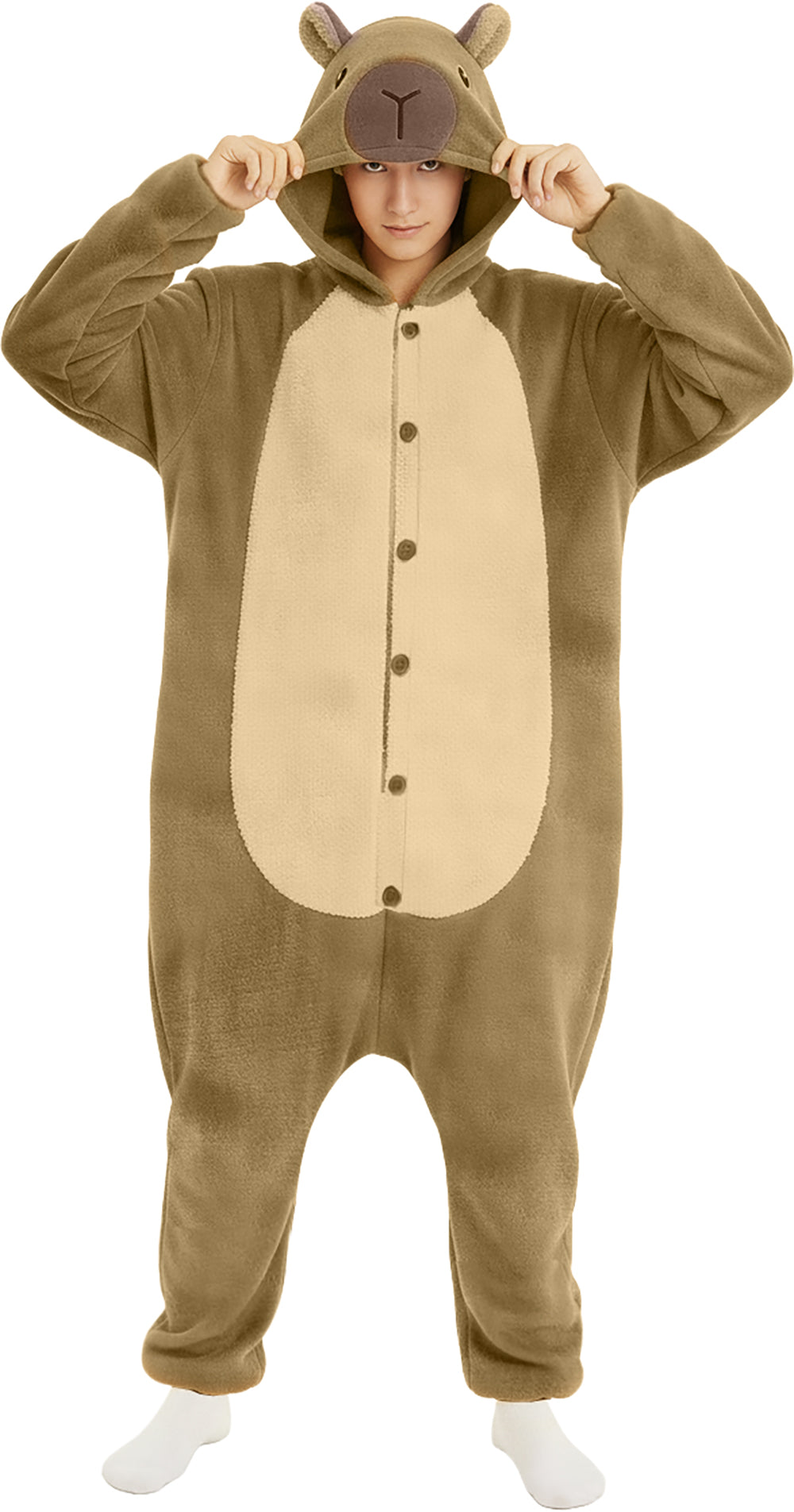 das-kost-mland-herren-pyjama-tierkost-m-capybara-braun-l image 3