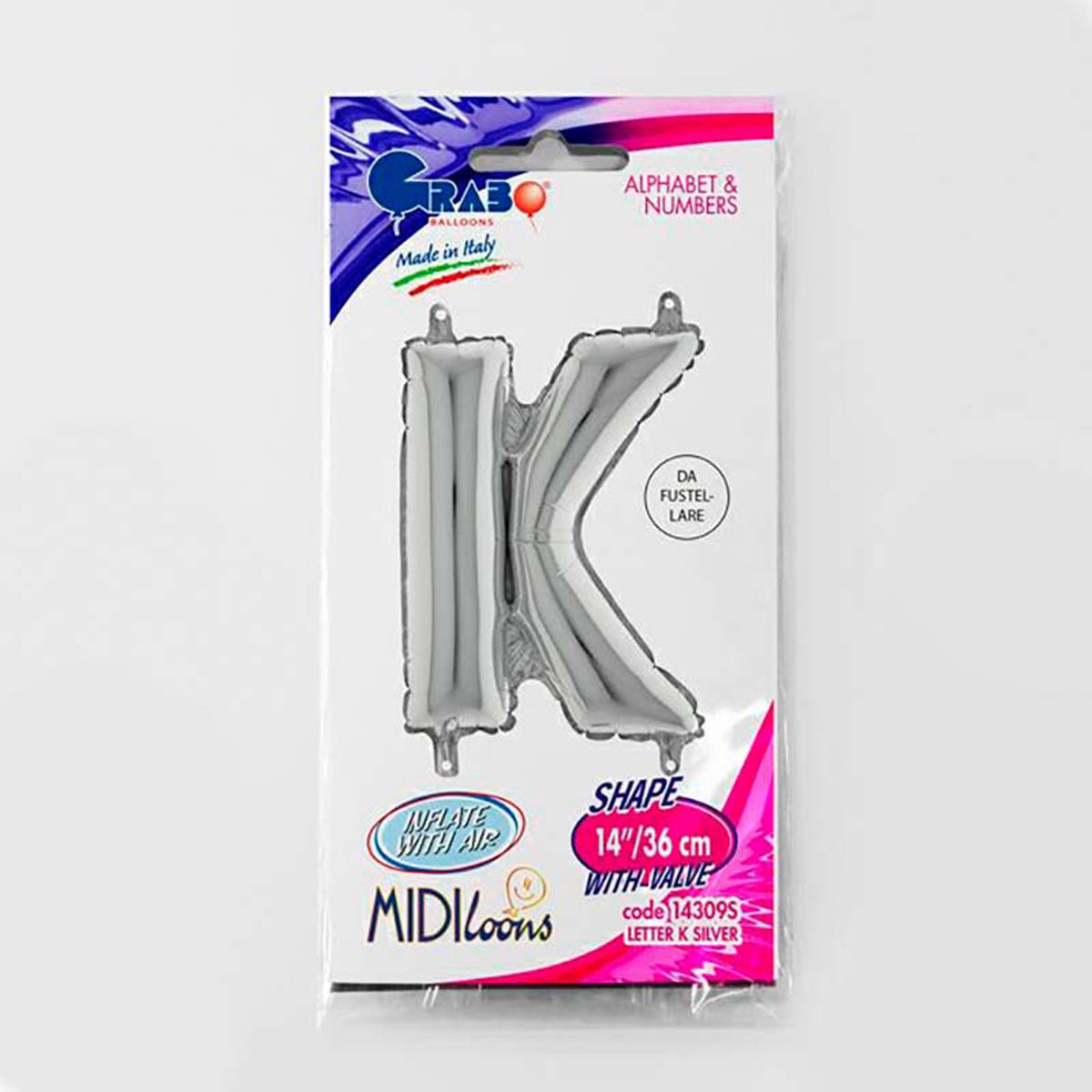das-kost-mland-deko-buchstaben-folienballon-k-silber-36-cm image 2