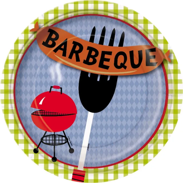 das-kost-mland-pappteller-barbeque-23cm-einweg-party image 1