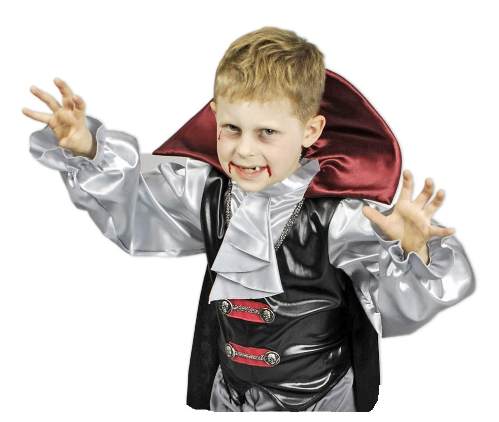 das-kost-mland-dracula-vampir-kost-m-kinder-mit-umhang-gr-116-152 image 3