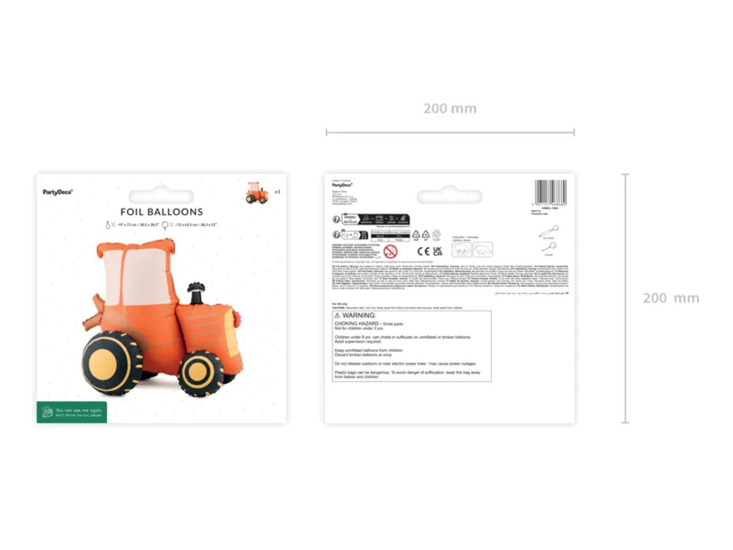 das-kost-mland-folienballon-traktor-72x63-5cm-luftf-llung image 3