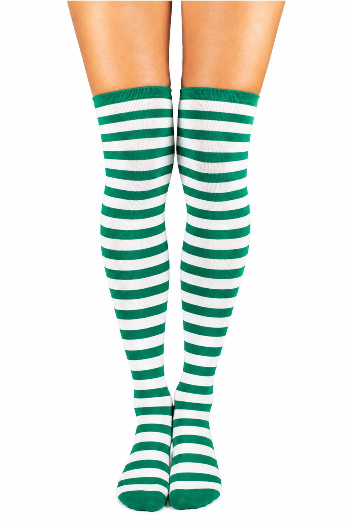 das-kost-mland-ringelstr-mpfe-overknees-gr-n-wei-kniestr-mpfe image 1